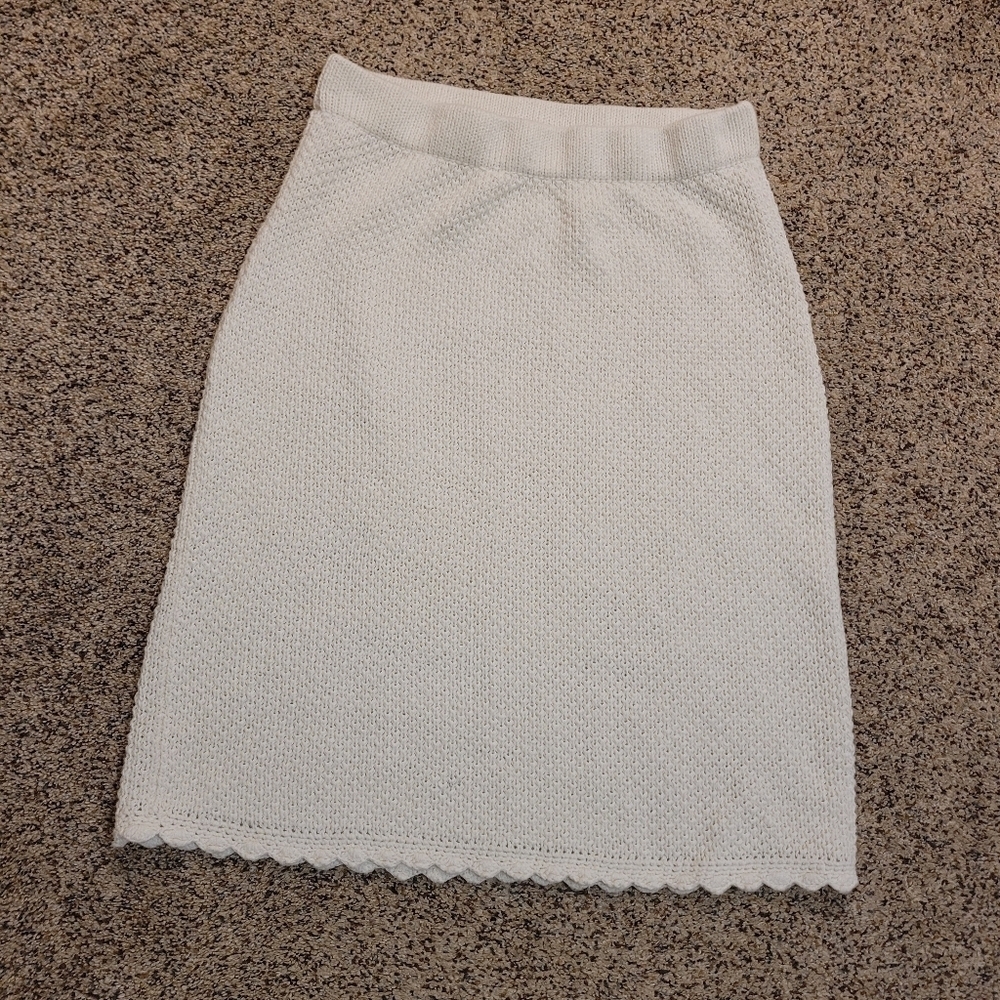 Styleworks Womens Vintage Y2K Crochet Knited Skirt Size Small